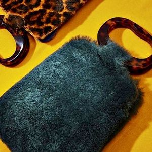 NWT Edie Parker Shearling Grab Bag Tote